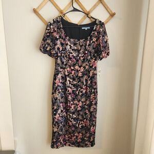 NWT Antonio Melani Etta Floral Sequin Dress Size 8